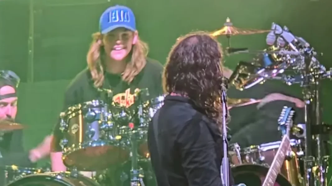 Shane Hawkins joins Foo Fighters onstage in London for Ill Stick Around